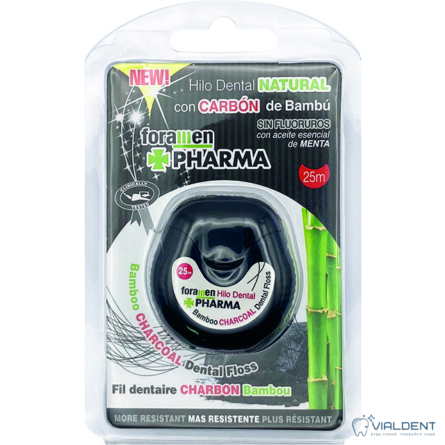 Зубная нить Foramen CHARCOAL® с угольным волокном Зубная нить Foramen CHARCOAL® с угольным волокном, 25 м — изображение 1